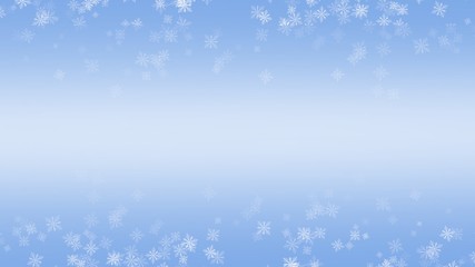Naklejka na ściany i meble Background white Snow flake on Blue Background in Christmas holiday 