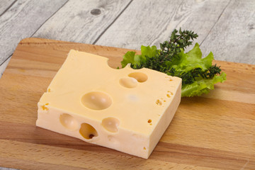 Maasdam cheese brick