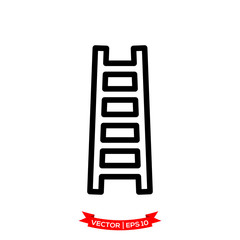 ladder icon in trendy flat style