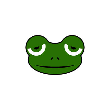 Sleepy Frog icon isolated on white background