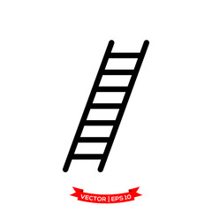 ladder icon in trendy flat style