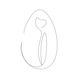 Easter egg on white background. Vector illustration.