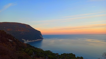 Sunset over the adriatic sea