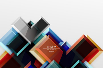 Metal arrow shape background. Abstract geometric background with 3d effect composition For Wallpaper, Banner, Background, Card, Book Illustration, landing page