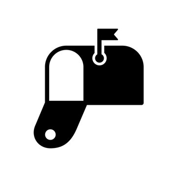 mail box icon in trendy flat design, post box icon