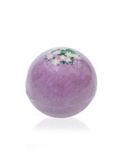 purple bomb for a bath, isolated on white background