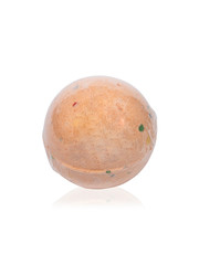 Orange bomb for a bath, isolated on white background