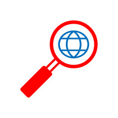 Magnifying of searching concepts icon vector