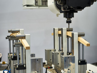 Production of complex parts on the coordinate boring machine with CNC.