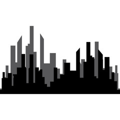 Naklejka premium Modern City skyline . city silhouette. vector illustration in flat design