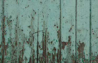 Vintage old green wood texture for background