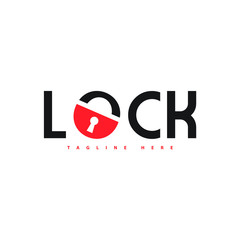 creative lock logo design, vector