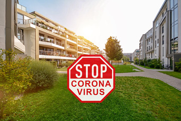 Corona Virus / Covid-19 crisis, Stay at home during quarantine, Home office in residential area...
