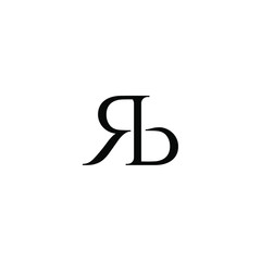 rb letter original monogram logo design