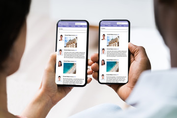 Two People Chatting On Social Networking Site