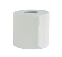 Roll Of Toilet Paper Isolated On White Background