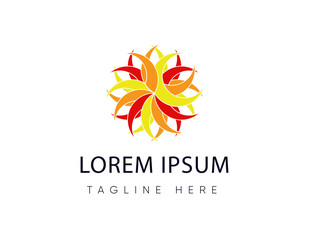 Illustration vector graphic of abstract crescent logo on a white background. Minimalist logo design. Round circle colorful abstract techno logo vector Illustration. Vector Illustration EPS10.