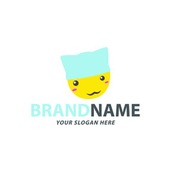 creative and cute character logo design, vector