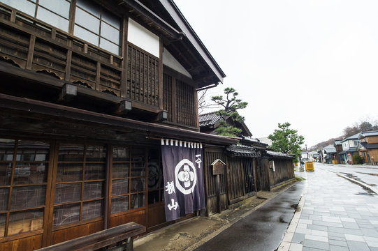 北海道　江差町の街並み