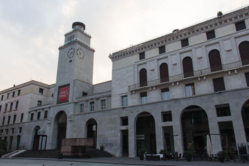 Piazza della Vittoria, Brescia Old Town, Lombardy, Italy.