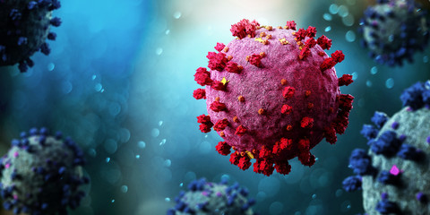 Fototapeta na wymiar Coronavirus Covid-19 background - 3d rendering