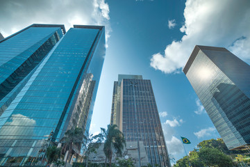 Fototapeta na wymiar Business Center Rio de Janeiro. District of the city.