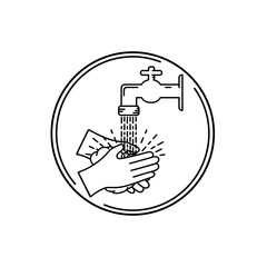 Wash your hands icons. Vector and illustration