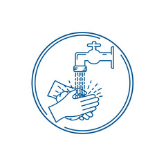 Wash your hands icons. Vector and illustration