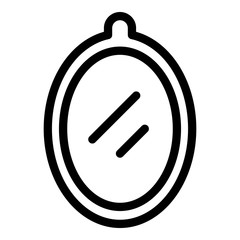 Kid room wall mirror icon. Outline kid room wall mirror vector icon for web design isolated on white background