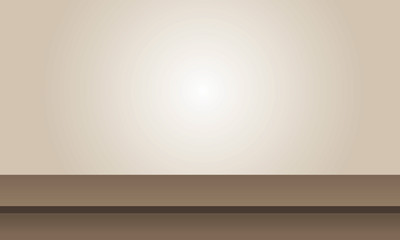 Beige Background and Shelf Background to focus on the center with gradation. Always tunable with vector images