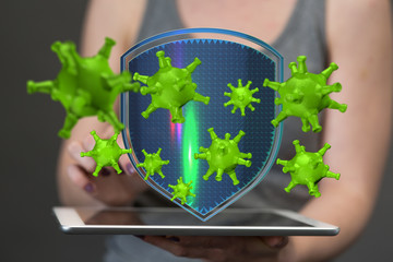 Coronavirus abstract background. protection Genetics Bacteriological Microorganism..