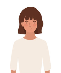Isolated avatar woman vector design
