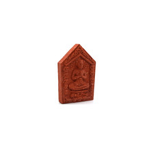 small buddha image used as amulets pendant,thai monk amulet on white image background