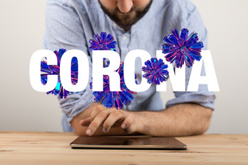 epidemic coronavirus 2019-nCoV 3d (2019-nCoV). .