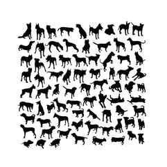 Dog Silhouettes, art vector design