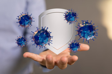 Coronavirus abstract background. protection Genetics Bacteriological Microorganism..