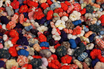 japanese handmade textile plum flowers at marker