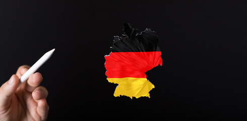 3D map of Germany. Map of Germany land
