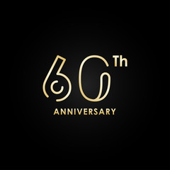 Anniversary Gold Number Vector Design