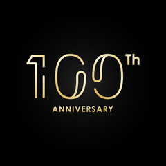 Anniversary Gold Number Vector Design