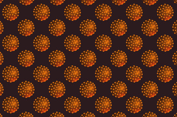 Abstract fractal pattern of the molecules of coronavirus.