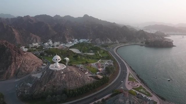 Drone in the capital, Muscat, Sultanate of Oman.