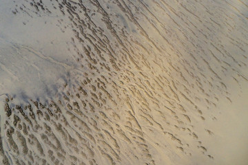 Aerial view on the Kaipara Harbour mudflats close to Ruawai, New Zealand.
