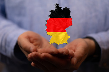 3D map of Germany. Map of Germany land