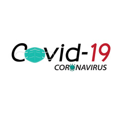 Covid-19 Coronavirus concept with medical masks typography .Coronavirus dangerous virus design for all graphic type