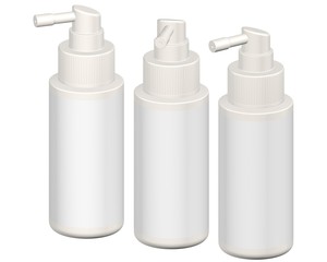 
Realistic 3D Bottle Mock Up Template on White Background.3D Rendering