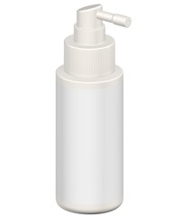 
Realistic 3D Bottle Mock Up Template on White Background.3D Rendering