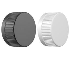 
Realistic 3D Bottle Cap Mock Up Template on White Background.3D Rendering 