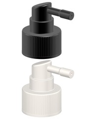 Realistic 3D Spray Bottle Cap Mock Up Template on White Background.3D Rendering