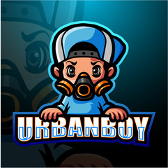 Urban boy mascot esport logo design © frescostudio